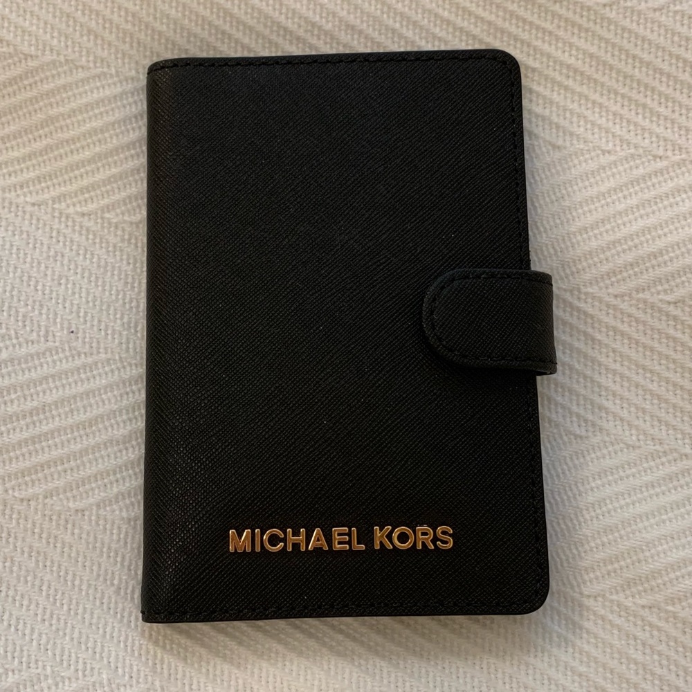Michael Kors Black Passport Holder